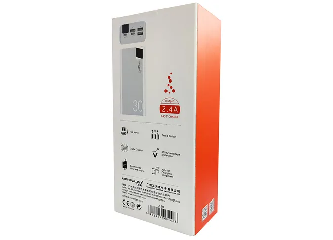 Зовнішній акумулятор Konfulon A19 30000 mAh (PowerBank) Фото 2